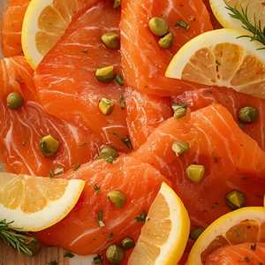 Smoked King Salmon, Garnish