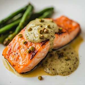 Salmon a La Pimienta Verde