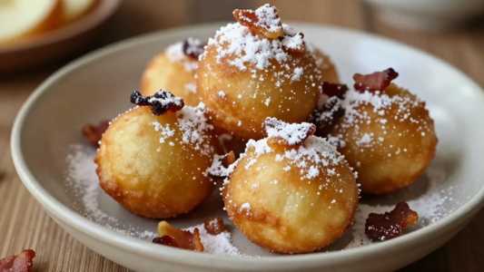 Applewood Smoked Bacon & Fuji Apple Fritters