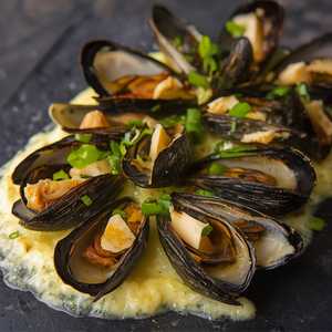 Baked Green Mussels