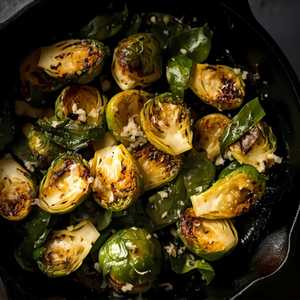 Parmesan Truffle Brussels Sprout Leaves