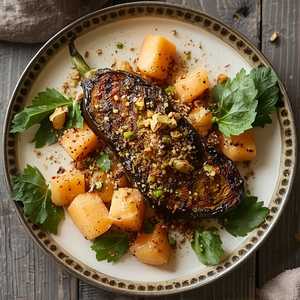 Eggplant & Goddess Melon