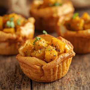 Baked Curry Potato Puffs