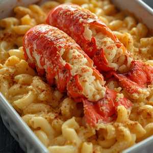Baked Twin Tail Lobster Mac & Cheese
