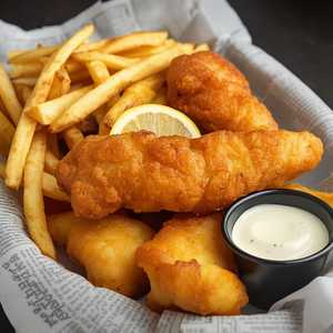 Corona Beer Battered Fish & Chips