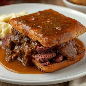 Opened-Face Roast Beef