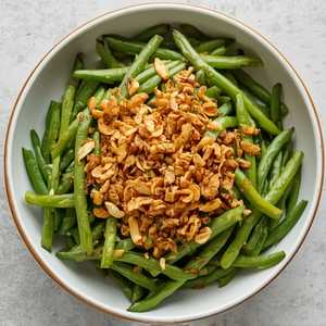 Family Green Beans with Crispy Shallots