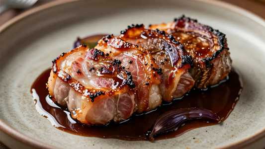 Bacon Wrapped Sika Venison Chop