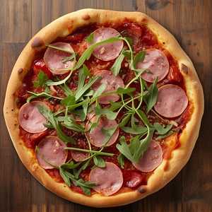 Fresh Mortadella pizza