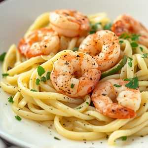 Fettucine Shrimp Alfredo