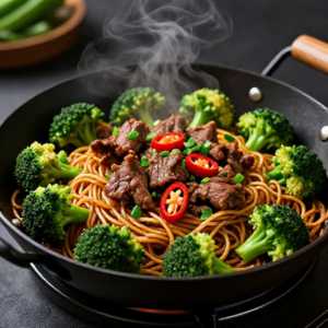 Spicy Beef & Broccoli Thai Noodles