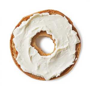Toasted Bagel With Light Cream Cheese