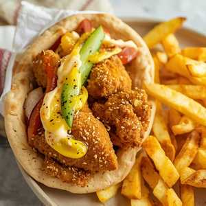 Chicken Schnitzel Pita