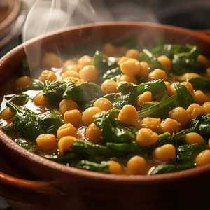 Spinach & Chickpea Cazuela
