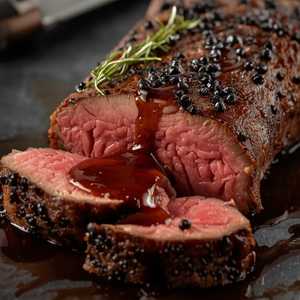 Faux-filet de bœuf Black Angus, sauce au poivre
