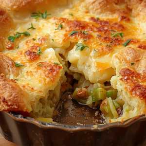 Cheesy Leek & Potato Pie