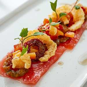 Beet Cured Irish Salmon Sashimi