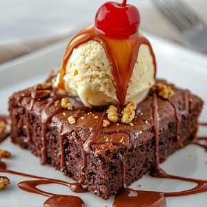 Chocolate Brownie Sundae