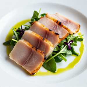 Carpaccio di Tonno Affumicato con Mesclun