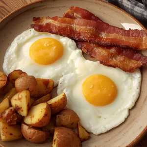 TWO EGGS with Bacon