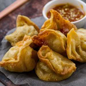 Panfried Veggie Wontons