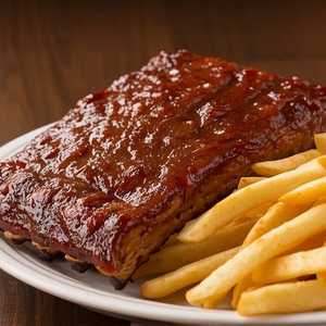 BBQ Pork Ribs & Fries (Full Rack)