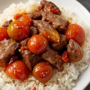 Tomato Beef / Chicken Over Rice