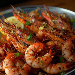 Roasted Garlic Jumbo Black Tiger Prawn