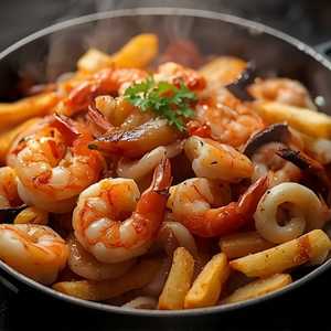 Saltado de Mariscos
