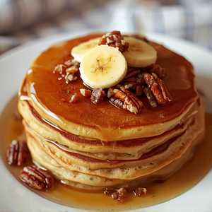Banana Pecan Pancakes