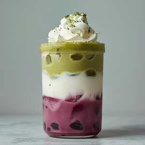 Iced Ube-Coconut Matcha Latte