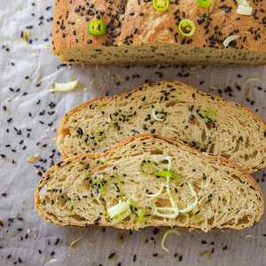 AM Scallion, Jalapeño, & Black Sesame Sourdough