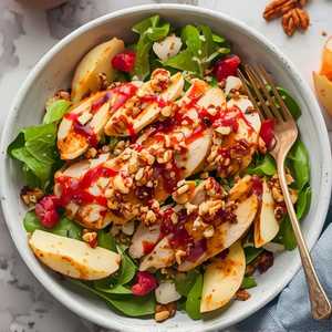 Grilled Chicken Walnut Apple Salad