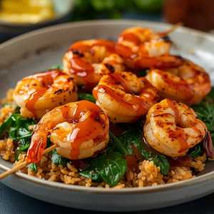 Grilled Shrimp Alambre