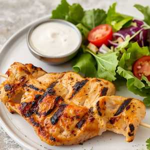 Chicken Kebab With Salad