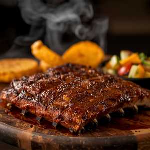 Costillas, Tostones y Ensalada