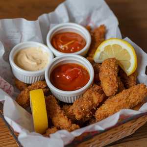 Fried Clam Strips, Tartar and Cocktail Sauces
