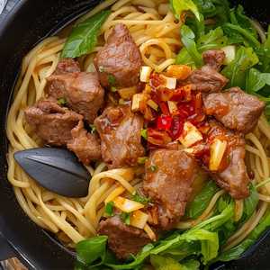 Spicy Beef Hand-Ripped Noodles (Not GF)