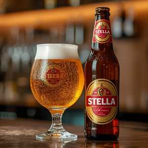 Stella, 12 0z Bottle Beer (4.5% ABV)