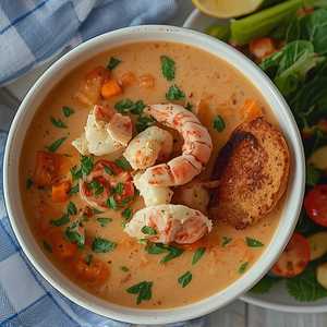 LOBSTER BISQUE & SALAD