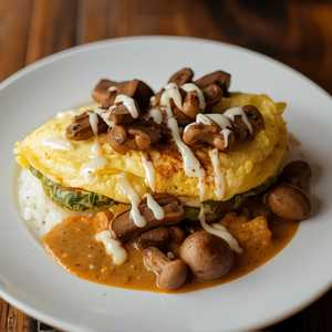 Cream & Mushroom Omelet