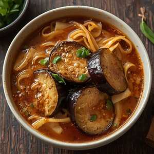 Eggplant Noodle Soup