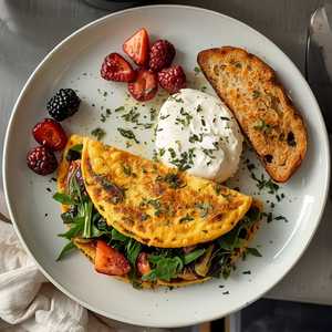 I Am Worthy - Pesto Vegetable Omelette