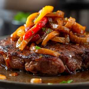 Porterhouse w/ Peppers & Onions