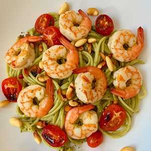 Linguini Gamberi e Pesto