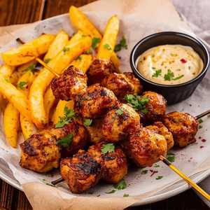 Chicken Kafta Kebab Platter