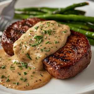 Dry Aged NY Strip* au Poivre with Courvoisier Cream
