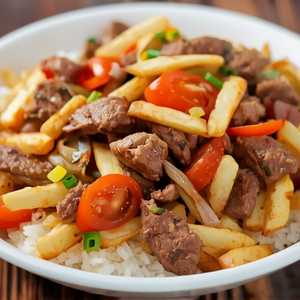 Mixed Sautéed (Saltado Mixto) Chicken and Beef