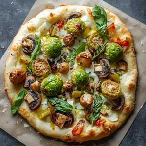 Wild Mushroom & Brussels Sprouts Pizza