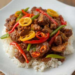 Lemongrass Beef or Chicken in Hot Pepper Sauce